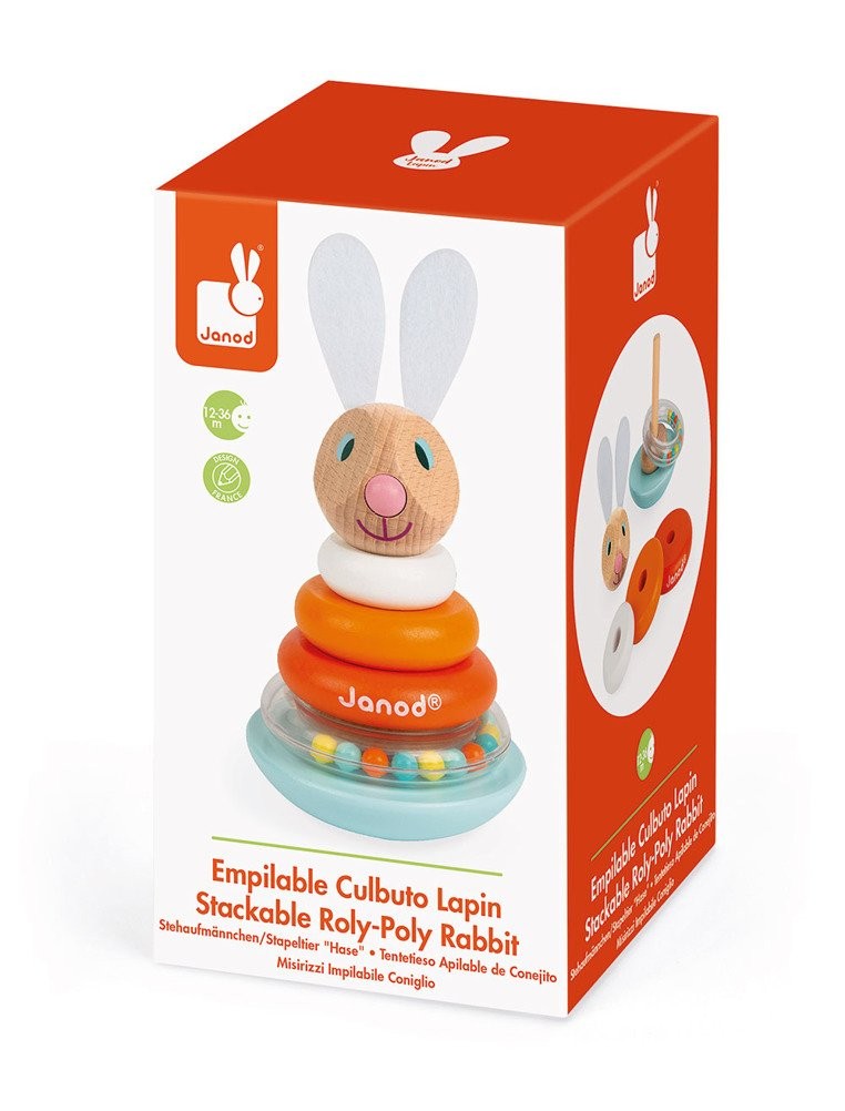 Janod, Układanka drewniana piramida wańka-wstańka Królik