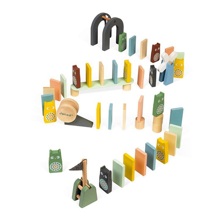 Janod Domino Sweet Cocoon Drewniane 100el 3+