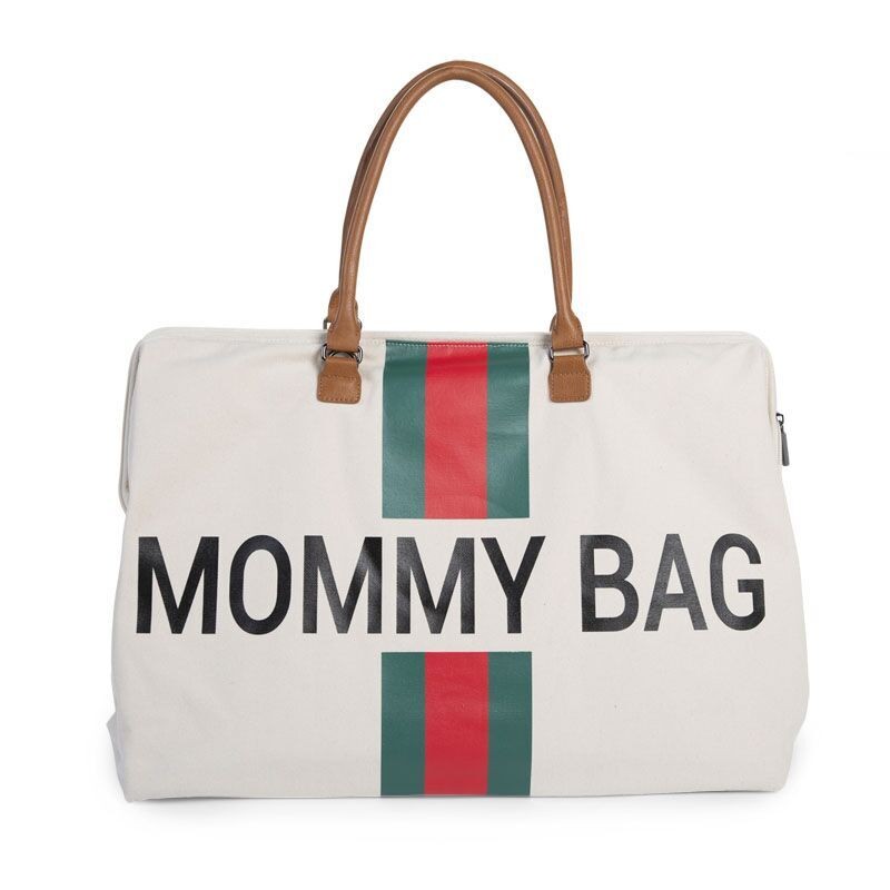 Childhome Torba Mommy Bag Paski Beżowa | Torba dla Mamy