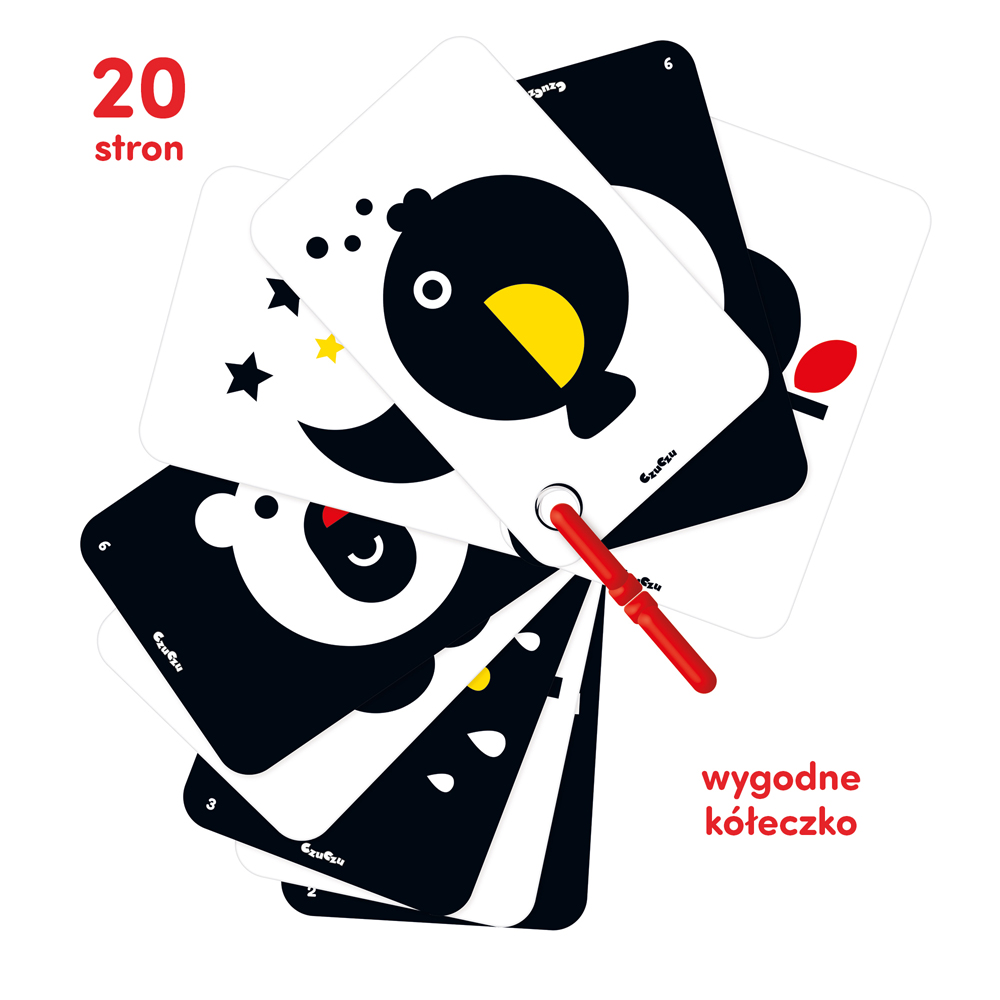 Czuczu Karty Kontrastowe na Kółeczku 0m+ dla Niemowląt