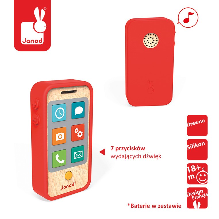 Janod, Telefon drewniany z dźwiękami
