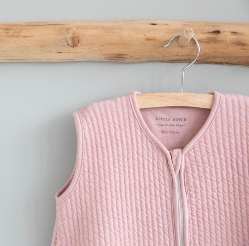 Little Dutch Śpiworek bawełniany Pure pink 110 cm