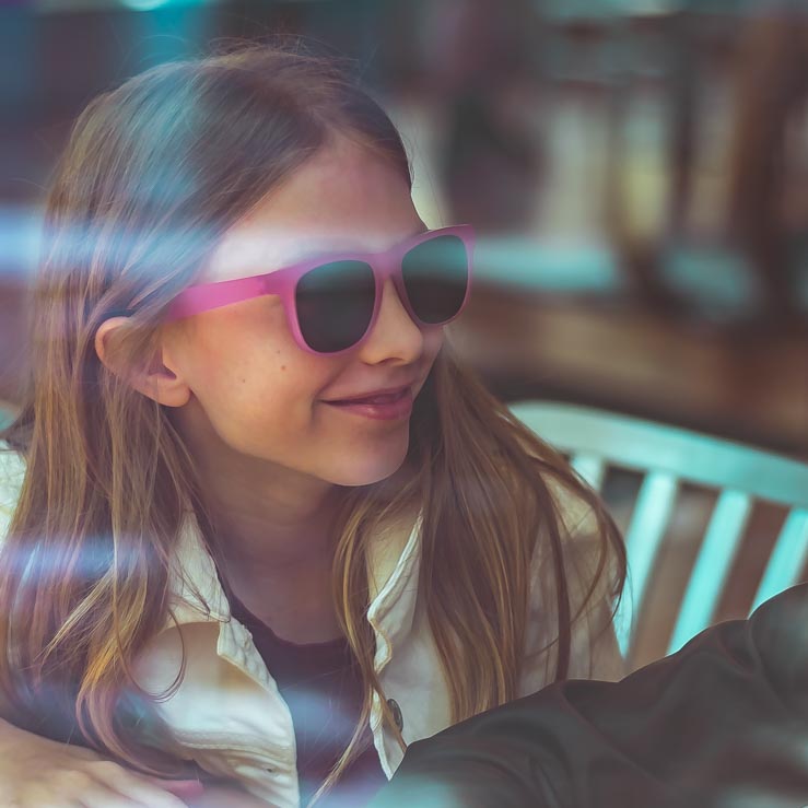 Real Kids Okulary Switch Light Pink-Pink 7-10 lat