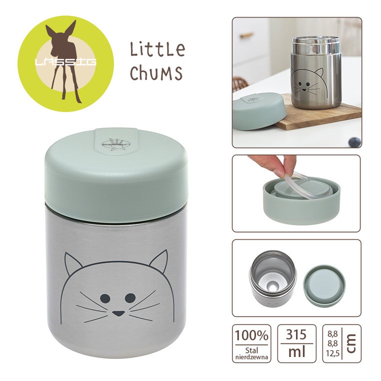 Lassig Pojemnik-termos na posiłki Little Chums Kot 315ml