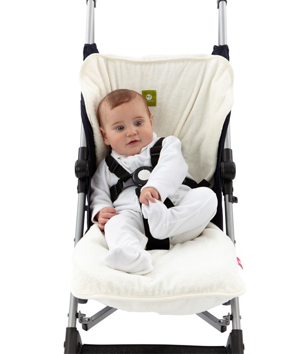 Pokrowiec bawełniany frotte na wózek - NATI NATURALI kremowy