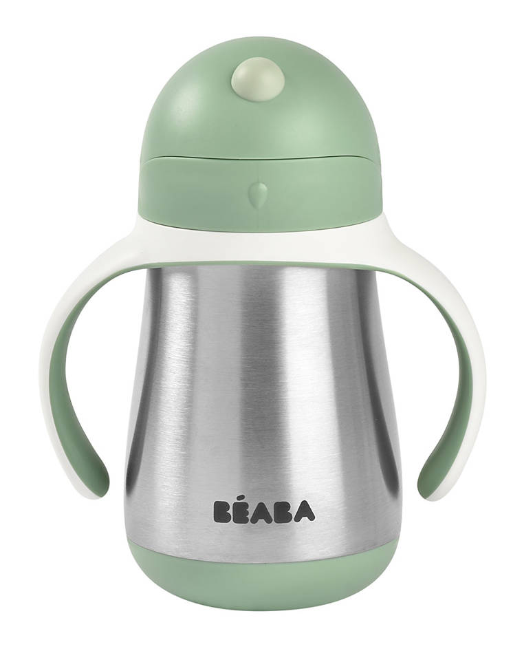 Beaba Bidon Termiczny ze Słomką 250ml Sage Green 8m+