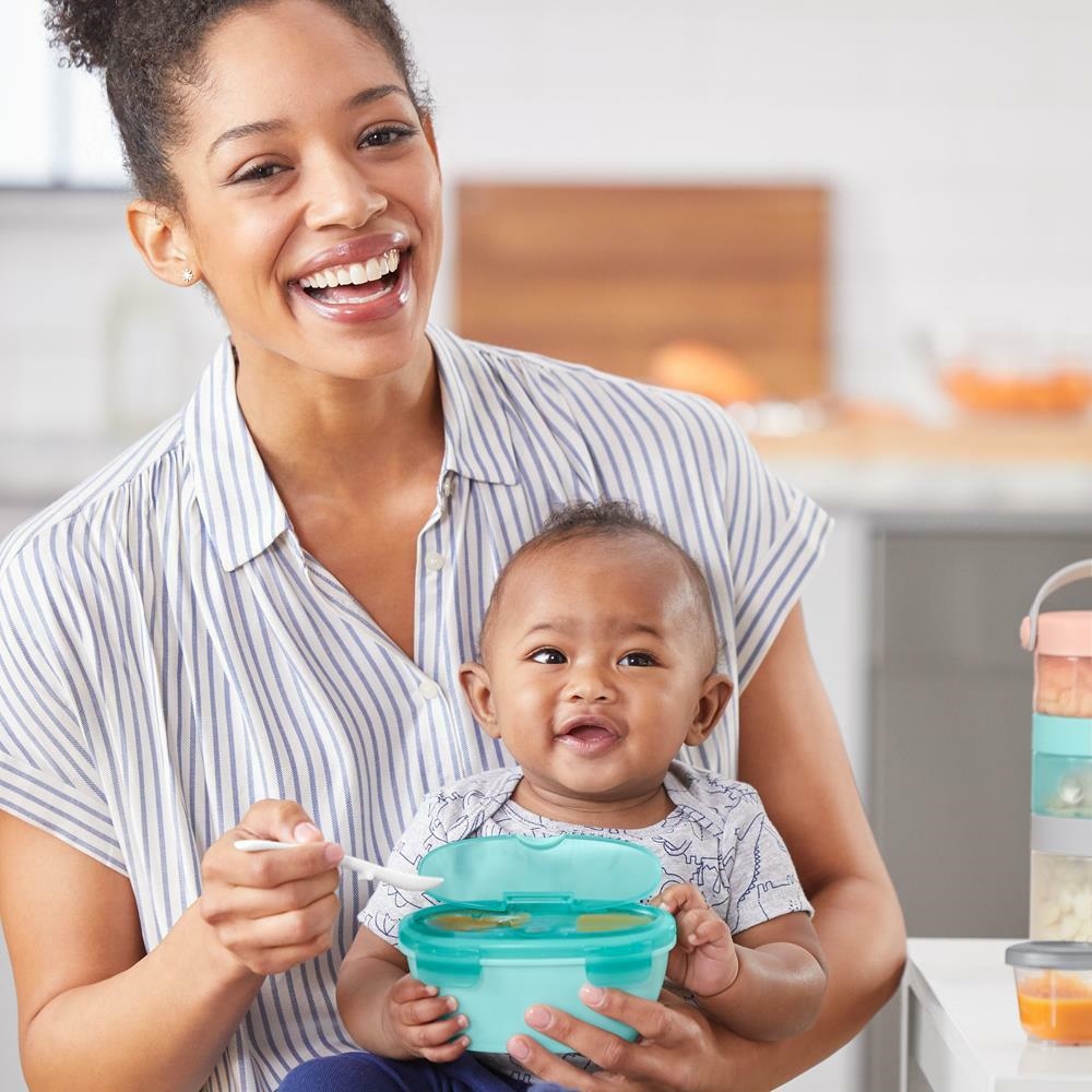Skip Hop Zestaw Pojemnik + Łyżka Easy-Serve 3m+