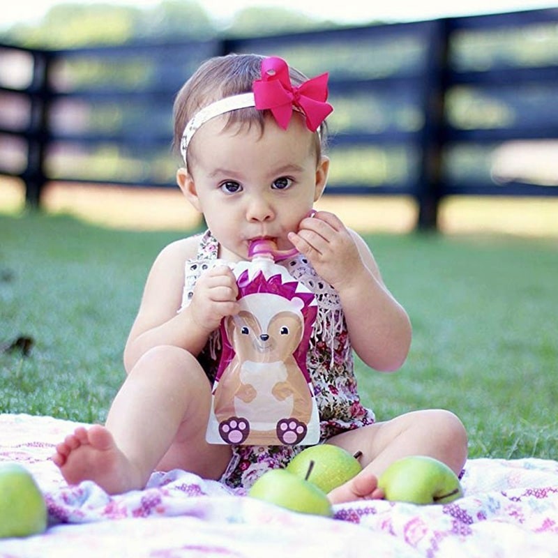 ChooMee Saszetki do karmienia wielorazowe Yellow Red 2 Pack 6m+