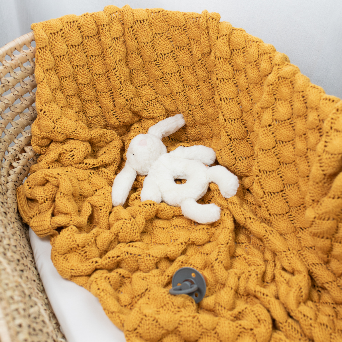 ColorStories Kocyk bambusowy Soft Bamboo musztardowy 0-2 lata