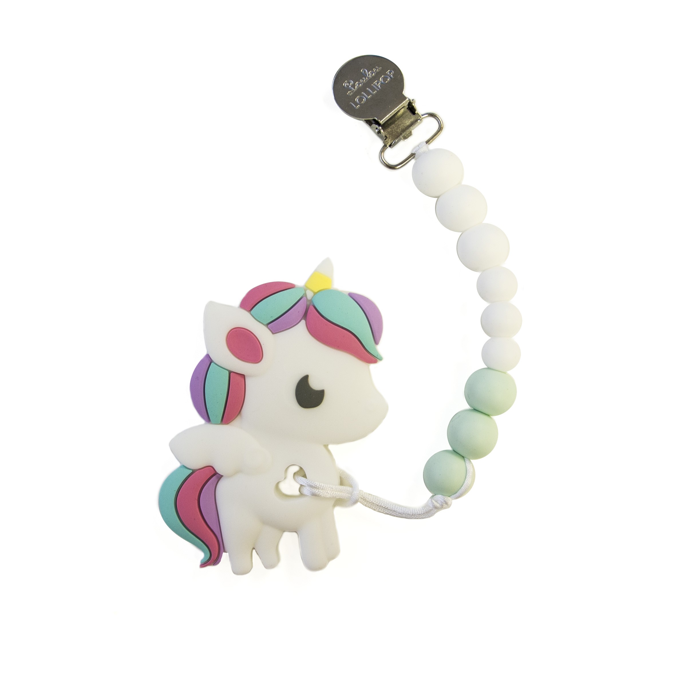 LouLou Lollipop Gryzak Silikonowy Rainbow Unicorn 0+