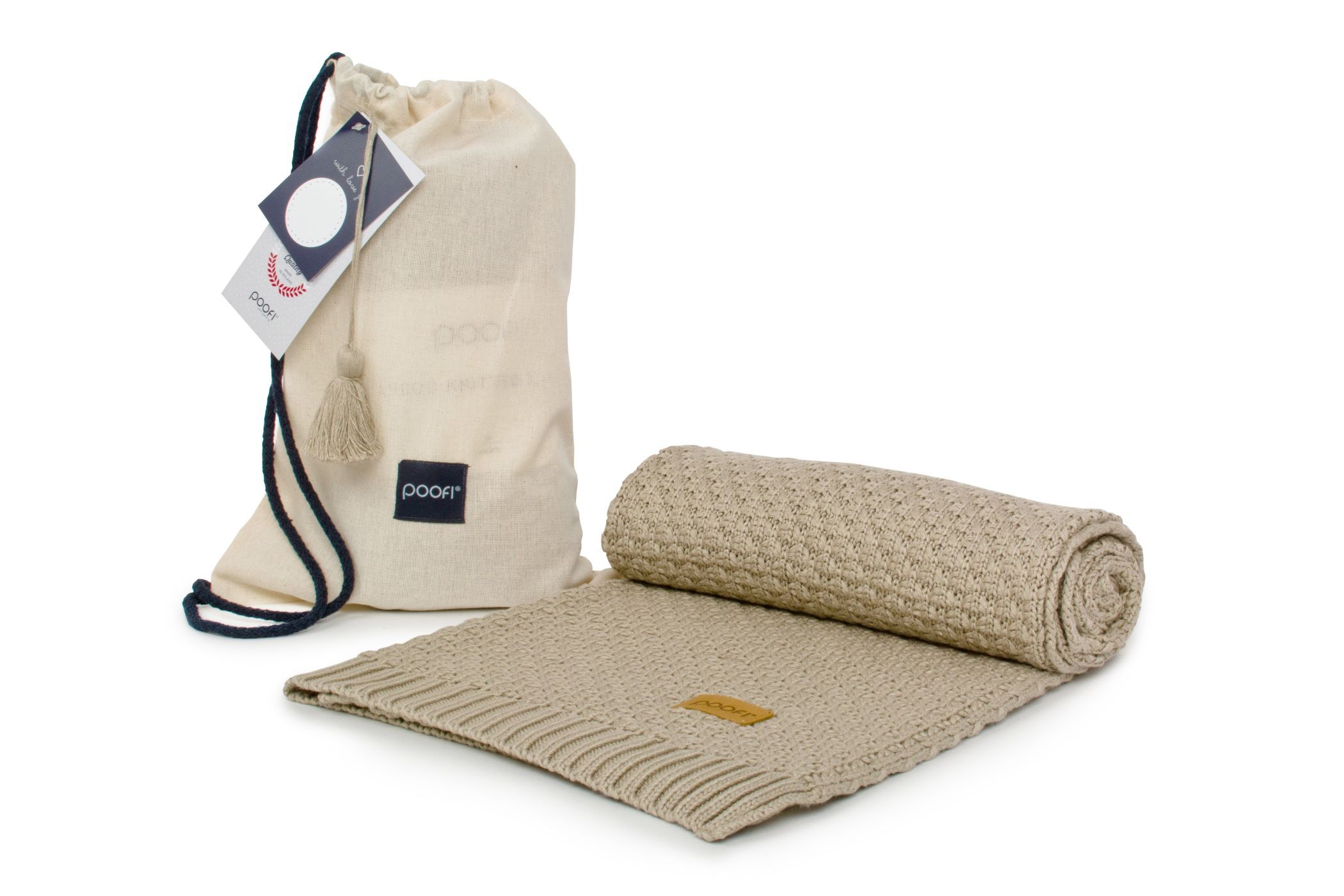 Poofi Kocyk bambusowy Capuccino 80x100cm 0+