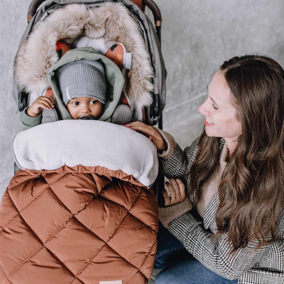 Śpiworek do wózka Beztroska L cynamonowy 110cm