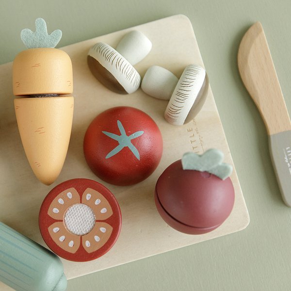 Little Dutch Deska do krojenia z warzywami 2+ | Edukacyjna