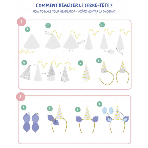 Auzou Opaska Róg Jednorożca DIY 6+