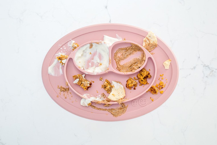 EZPZ Mini Mat Talerzyk z Podkładką 2w1 Różowy 6m+