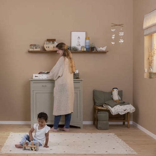 Little Dutch Ręcznik Sailors Bay White 75x75cm 0+ | Fabryka Wafelków