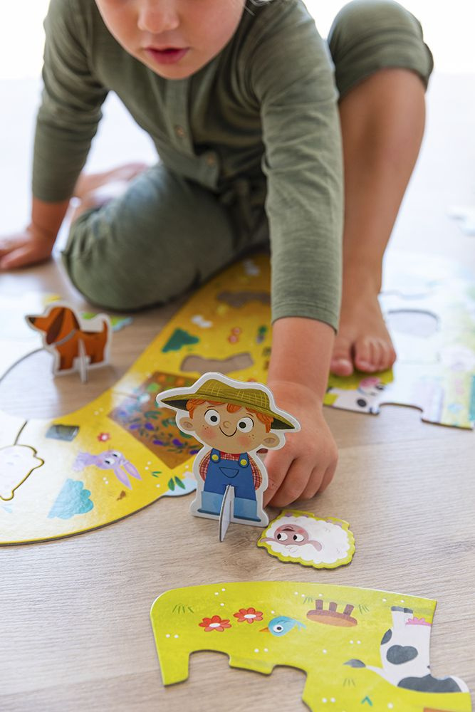 Puzzle dla dzieci XXL Farma Goula
