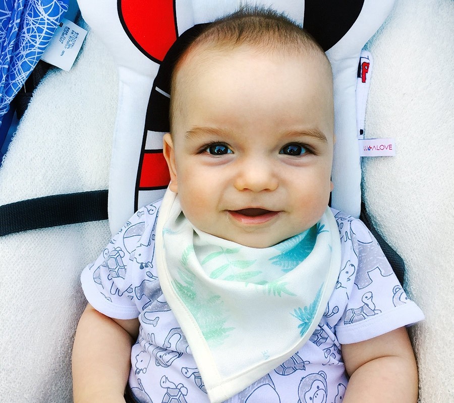 Lullalove Śliniaczek Apaszka Paprocie Mięta 0+ | Fabryka Wafelków