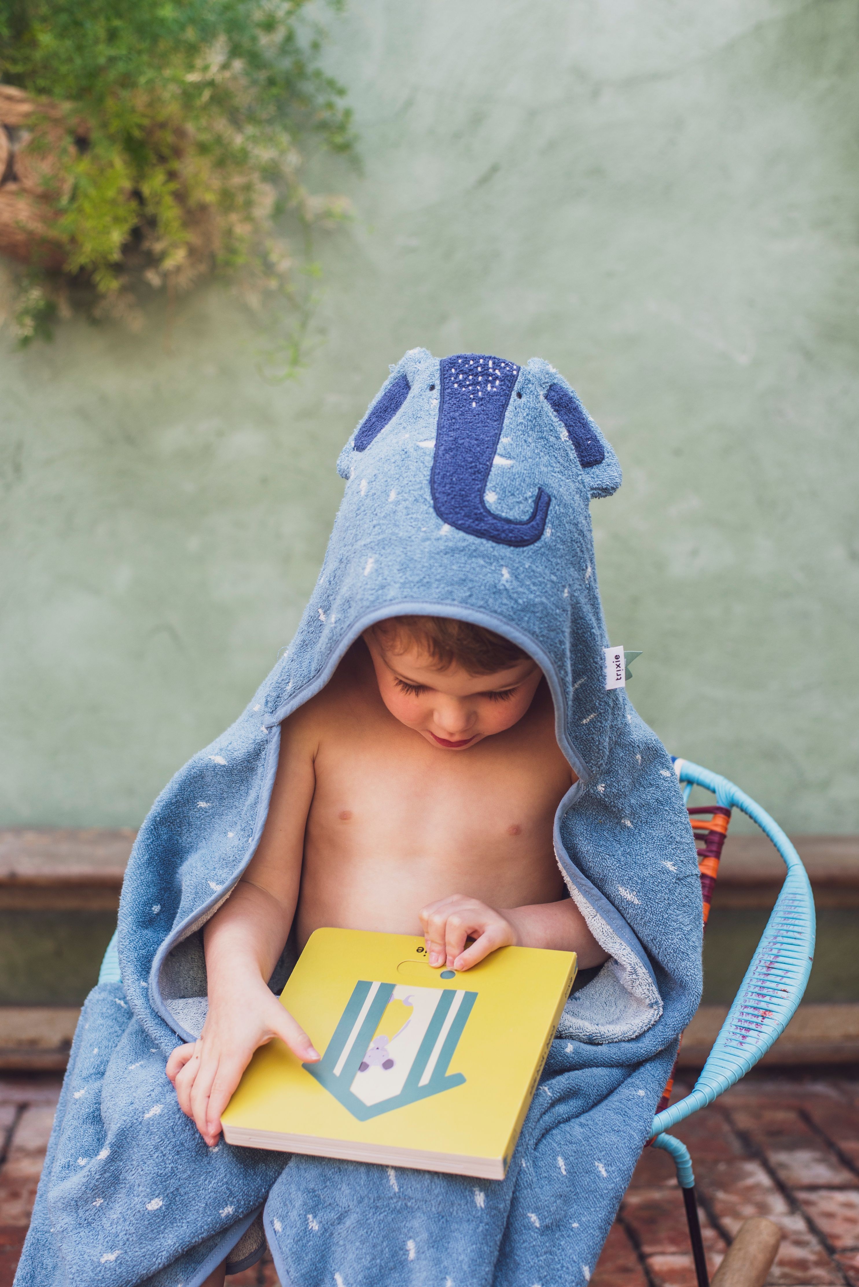 Trixie Baby Ręcznik kąpielowy z kapturem Słoń 70×130 cm