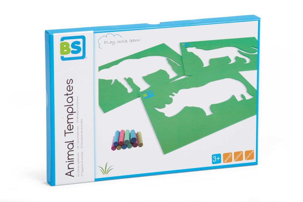 Szablony Zwierząt z Kredą 3+ | Edukacyjna Zabawa