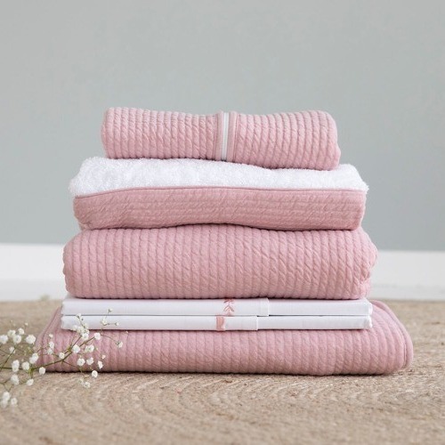 Little Dutch Śpiworek bawełniany Pure pink 110 cm