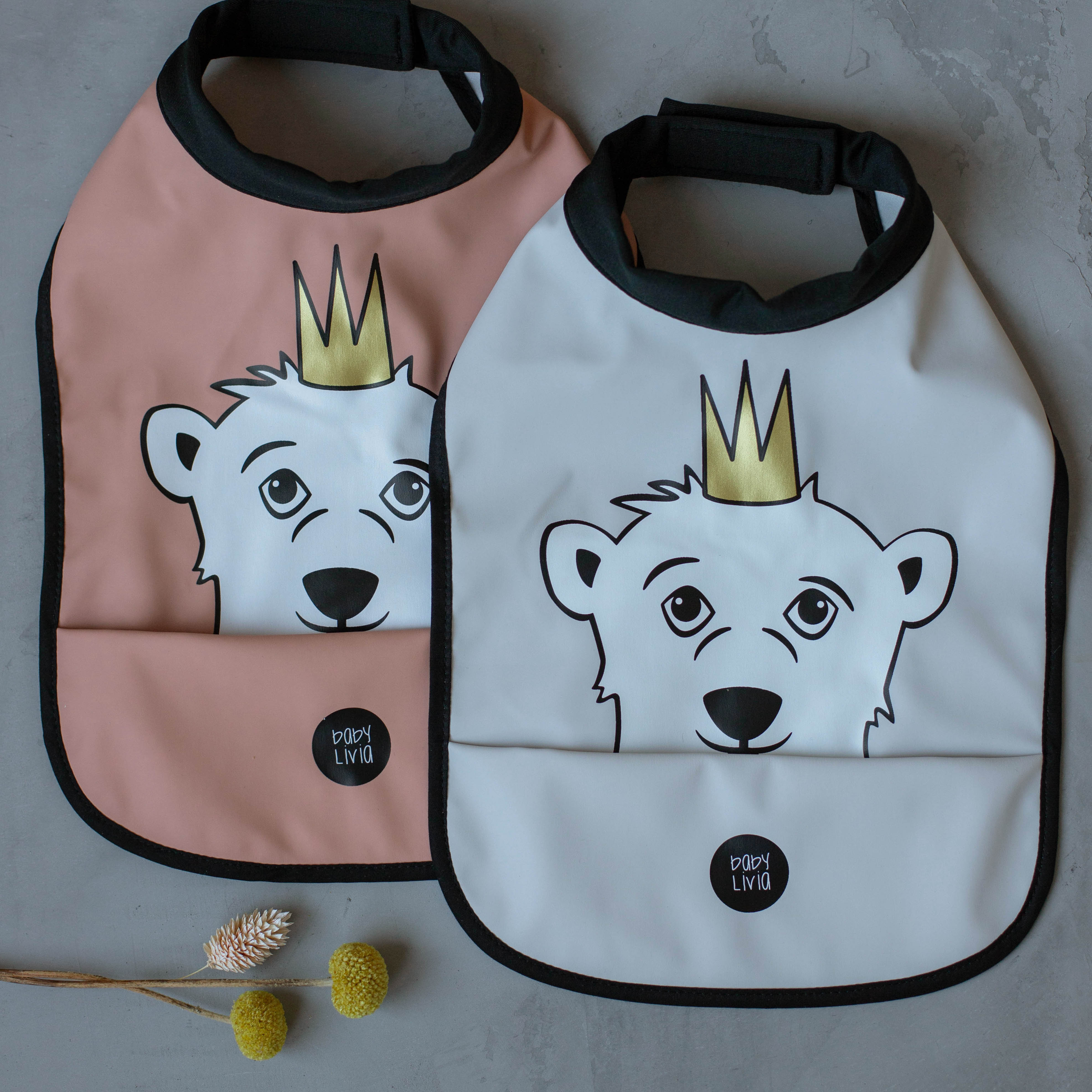 Baby Livia Śliniak Miś Mint Miękki 0+