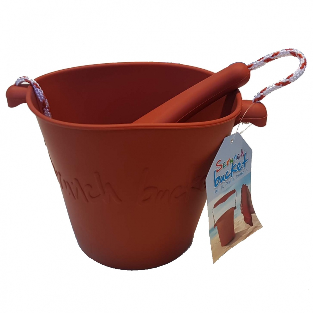 Scrunch Składane Wiaderko Plażowe Rust 12m+