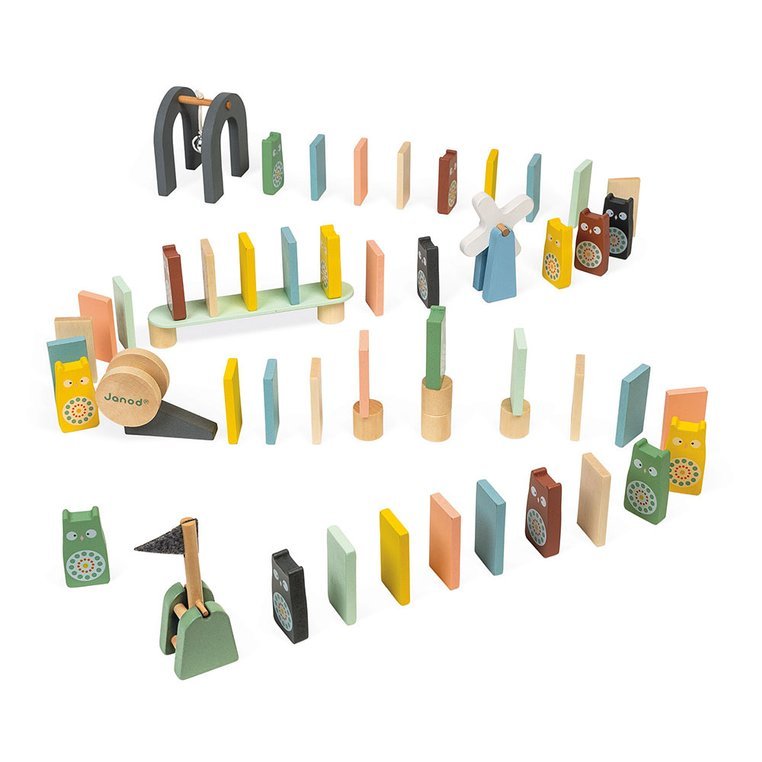 Janod Domino Sweet Cocoon Drewniane 100el 3+