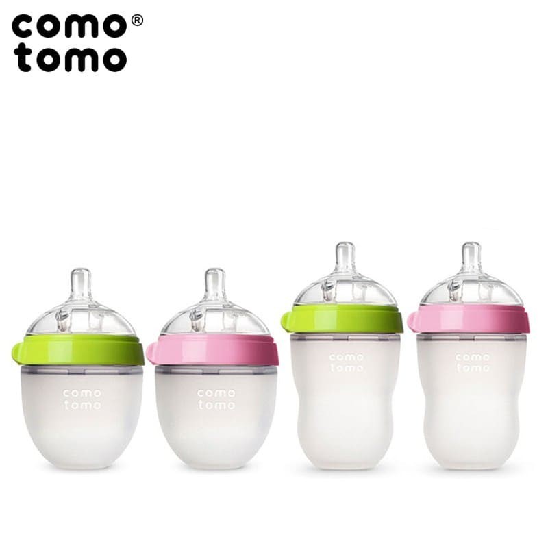 Comotomo Butelki Antykolkowe Silikonowe 250 ml Różowe (2 szt.) 3+ m