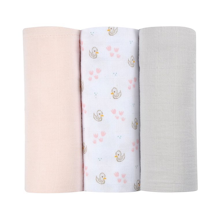 Beaba Muślinowe Pieluszki-Kocyki 70x70cm 3szt. Łabędź