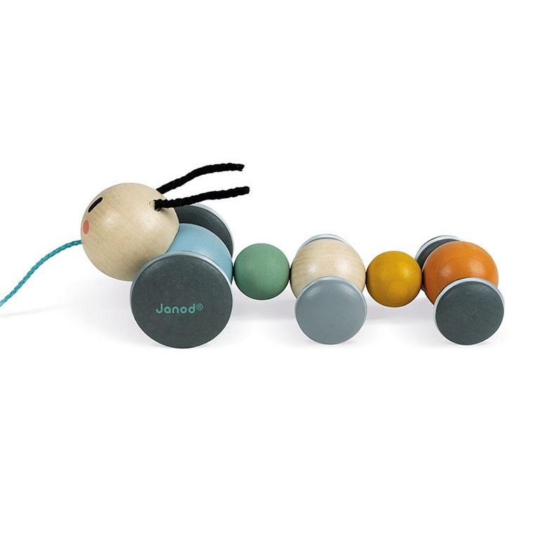 Janod, Drewniana dżdżownica do ciągnięcia Sweet Cocoon