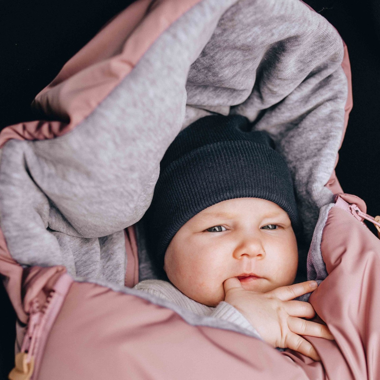 Beztroska, Śpiworek do wózka Robin Chudek - pudrowy różowy